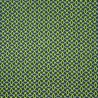 Tissu graphique 70s vert ovales vert citron et gris - coton