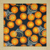 Basketball fabric on black background - cotton