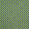 Tissu graphique 70s vert ovales vert citron et gris - coton