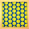 Smileys fabric on blue background - cotton