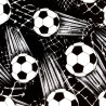 Football fabric on black background - cotton