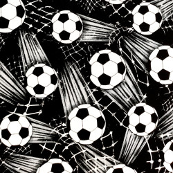 Football fabric on black background - cotton