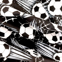 Football fabric on black background - cotton