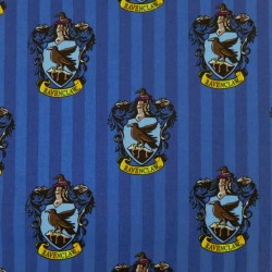 Harry Potter Ravenclaw fabric with blue stripes - cotton