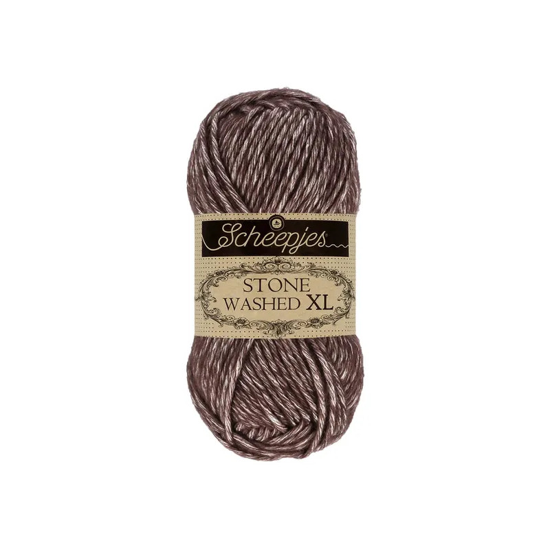 Scheepjes Stone Washed XL 50g - marron obsidienne (869) Scheepjes Stone Washed XL 50g - marron obsidienne (869)