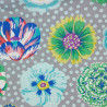 Tissu Kaffe Fassett collective gris pois et grandes fleurs Big Blooms