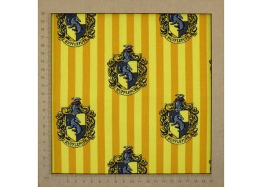 Hufflepuff fabric with yellow stripes - cotton