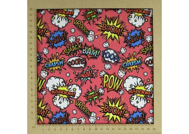 Comics pink jersey fabric Stenzo brand