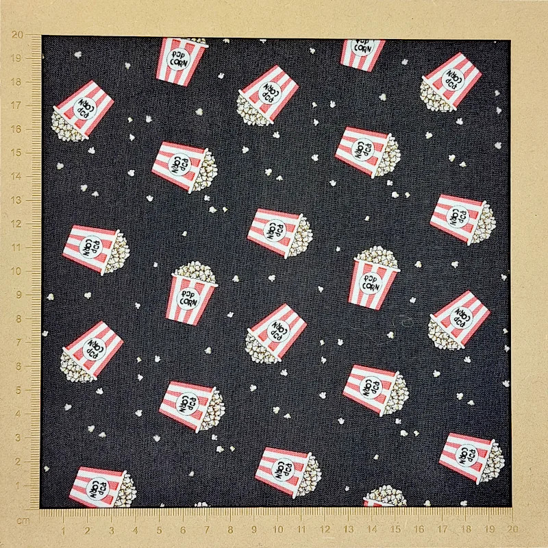 Tissu pop corn marron très foncé - coton Tissu pop corn marron très foncé - coton