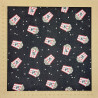 Tissu pop corn marron très foncé - coton
