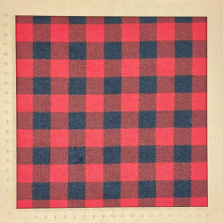 Flanelle rouge et noire à carreaux - flanelle de coton