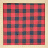 Flanelle rouge et noire à carreaux - flanelle de coton