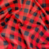 Flanelle rouge et noire à carreaux - flanelle de coton