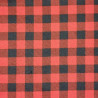 Flanelle rouge et noire à carreaux - flanelle de coton