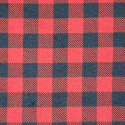 Flanelle rouge et noire à carreaux - flanelle de coton