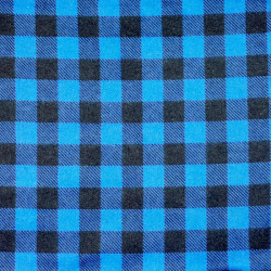 Flanelle bleue et noire à carreaux - flanelle de coton
