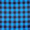 Flanelle bleue et noire à carreaux - flanelle de coton