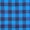 Flanelle bleue et noire à carreaux - flanelle de coton
