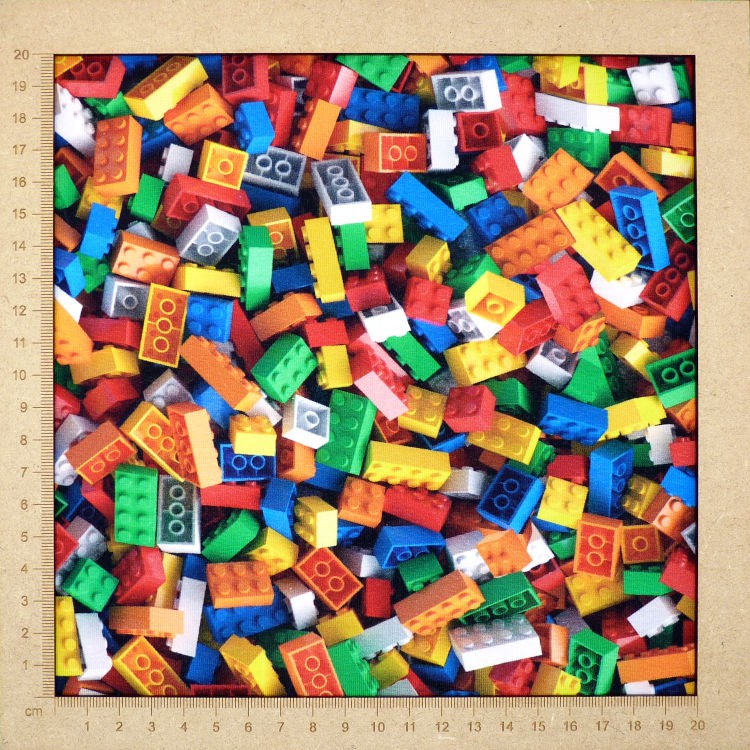 Tissu jersey briques Lego