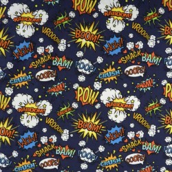 Comics dark blue jersey fabric Stenzo brand