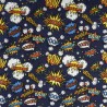 Comics dark blue jersey fabric Stenzo brand