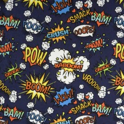 Comics dark blue jersey fabric Stenzo brand