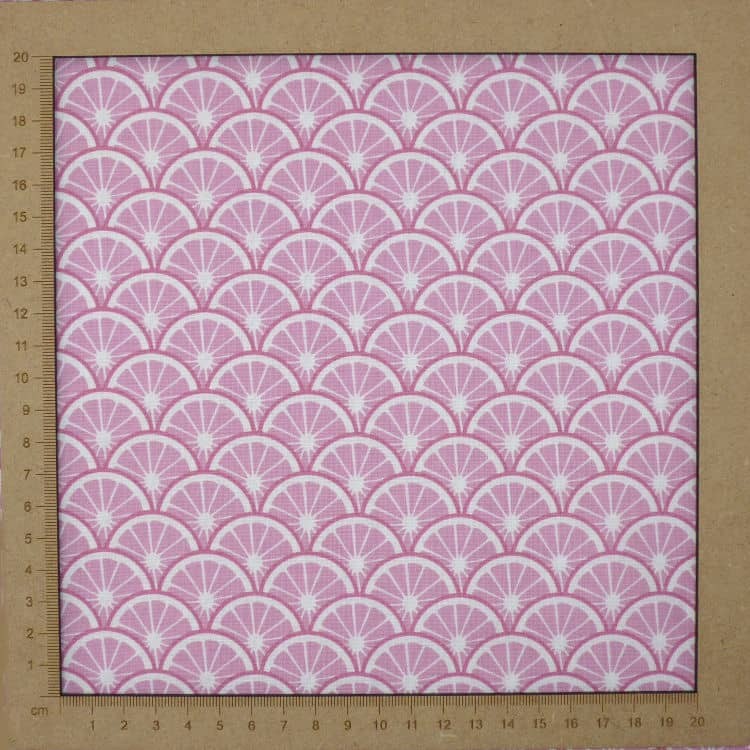 Pink oranges patterns fabric - cotton