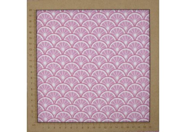 Pink oranges patterns fabric - cotton