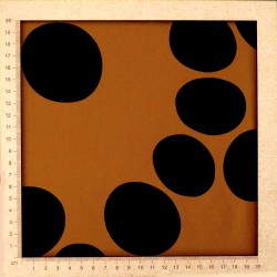 Ochre large dots viscose fabric for dresses and tops