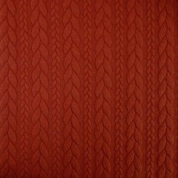 Cable knit quilted jersey terracotta