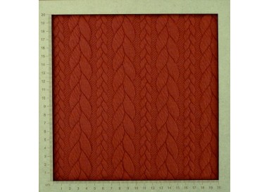 Cable knit quilted jersey terracotta