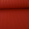 Tissu jersey matelassé torsades terracotta rouge brique