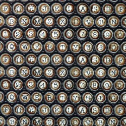 Retro typewriter keys fabric - cotton