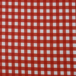 Jersey gingham red and white fabric