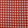 Jersey gingham red and white fabric