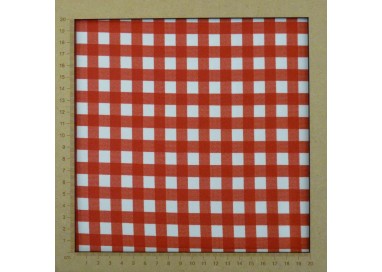 Jersey gingham red and white fabric