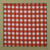 Jersey gingham red and white fabric