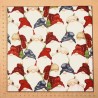 Dwarves and snowman winter fabric - cotton