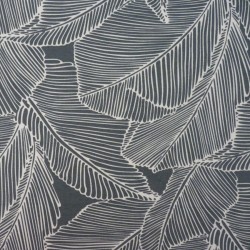 Jersey fabric grey with leaves patterns for dresses or tops sewing