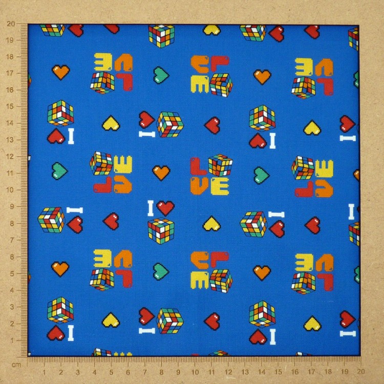 Rubik's Cube fabric for 80s nostalgic sewists