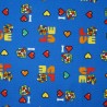 Rubik's Cube blue fabric - cotton