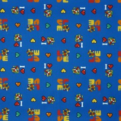 Rubik's Cube fabric for pouches bags or shirts sewing