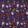 Tissu Halloween Scooby-Doo avec des montres et la Mystery Machine