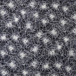 Blanc and white spider webs fabric