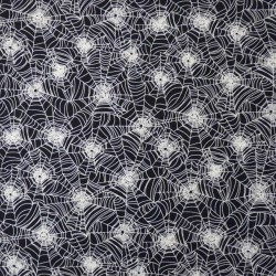 Tissu toile d'araignée gothique noir et blanc