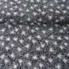 Halloween white spider webs on a black background fabric - cotton