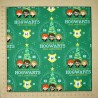 Christmas green Harry Potter fabric