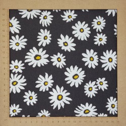 Cotton jersey sold by the meter with daisies patterns