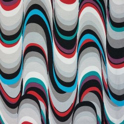 Psychedelic waves jersey fabric sold by the meter