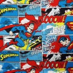 Retro Superman comic fabric